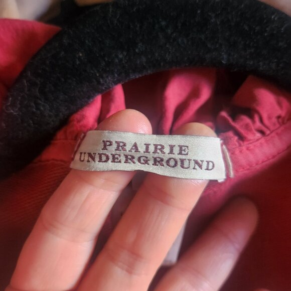Prairie Underground Women's Long Cloak Hoodie Coatigan Size L Red - Picture 7 of 8